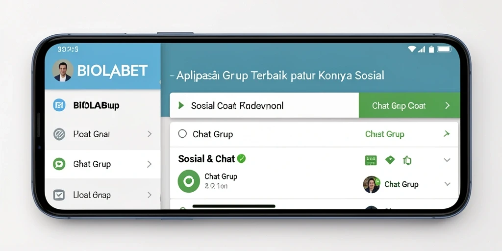 Tampilan antarmuka aplikasi Chat Grup BIOLABET yang menarik dan fungsional.