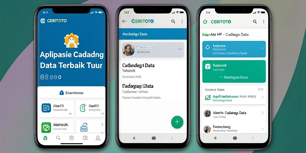 Antarmuka aplikasi CERITOTO untuk pencadangan data yang mudah dan efisien.