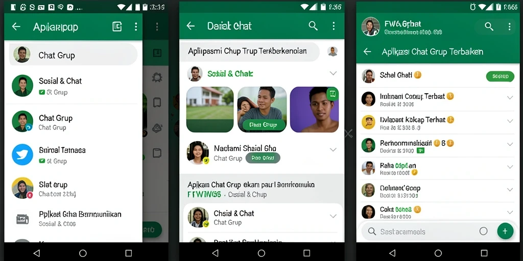 Antarmuka aplikasi Chat Grup FW66 yang modern dan intuitif.