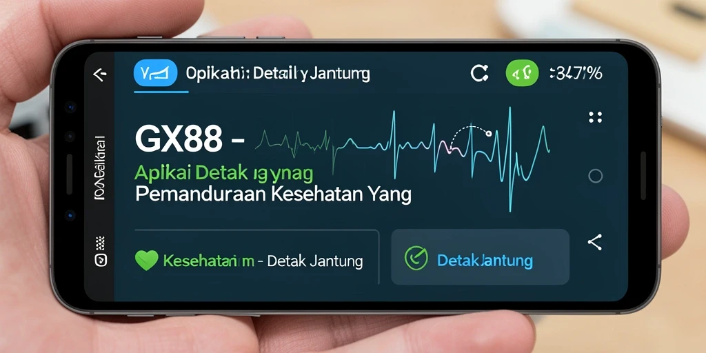 Tampilan antarmuka GX88 yang informatif tentang detak jantung.