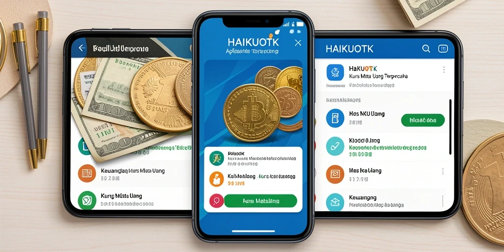 Tampilan antarmuka aplikasi HAIKUOTK yang intuitif untuk kurs mata uang.