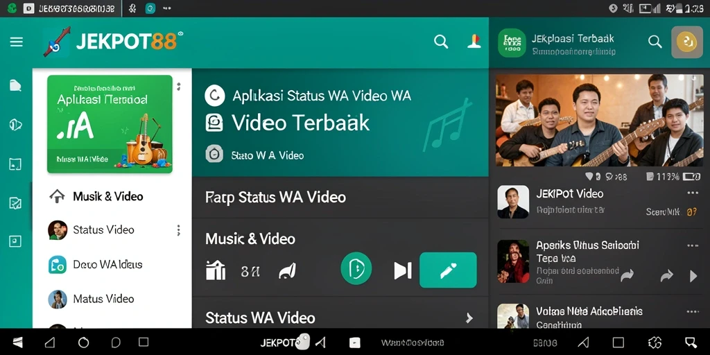 Tampilan antarmuka JEKPOT88 yang menarik untuk Status WA Video.