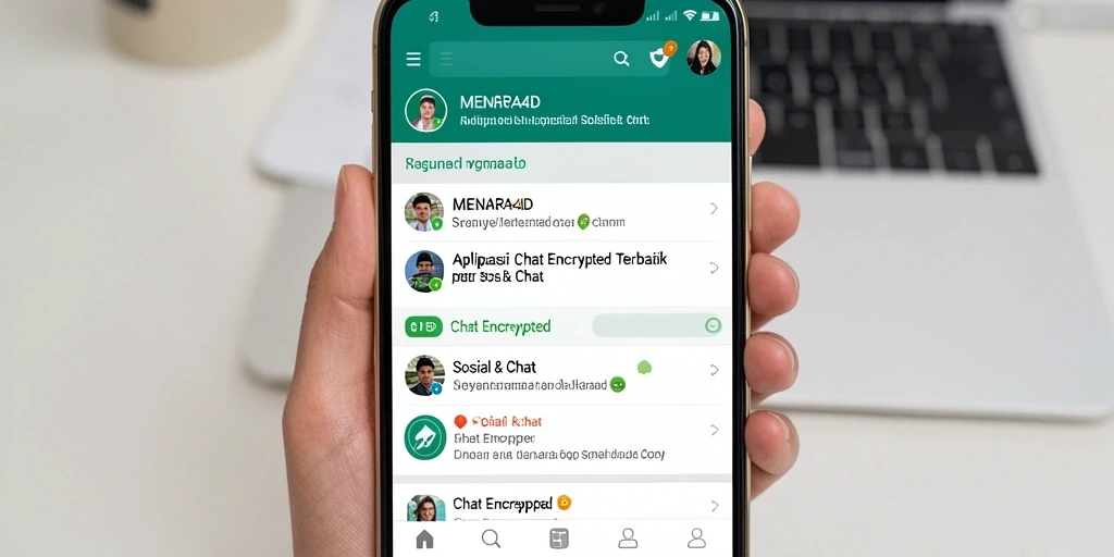 Antarmuka interaktif dan fitur Chat Encrypted MENARA4D.